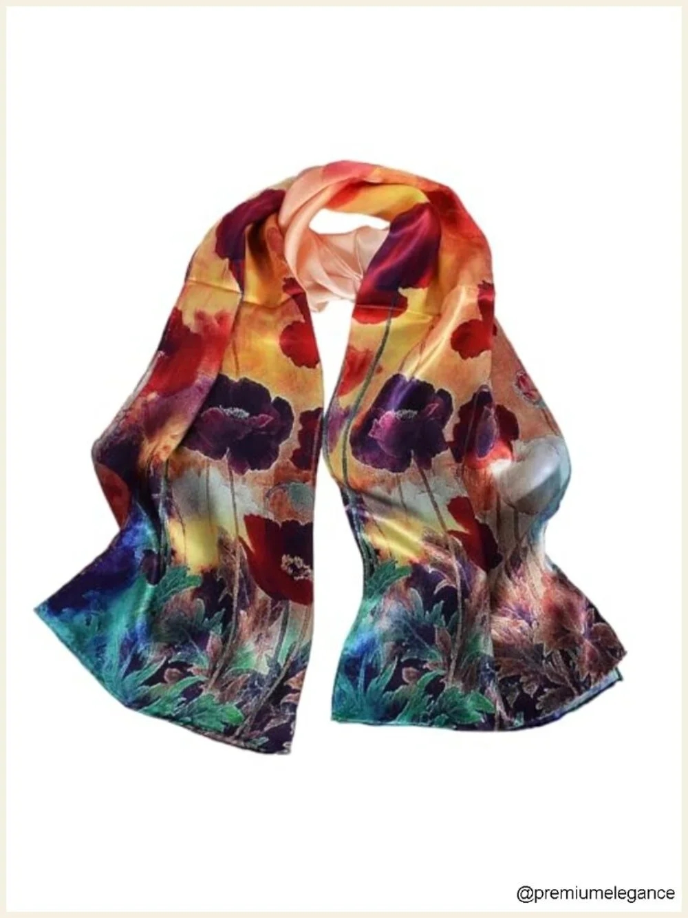 100% Mulberry Silk Scarf Wrap Shawl 67x20 Lightweight